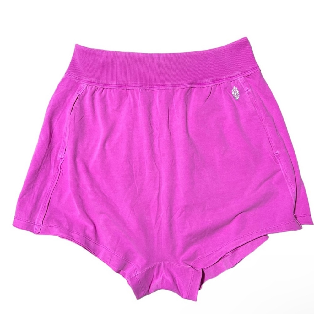 Free People movement hot shot shorts in fuchsia pink